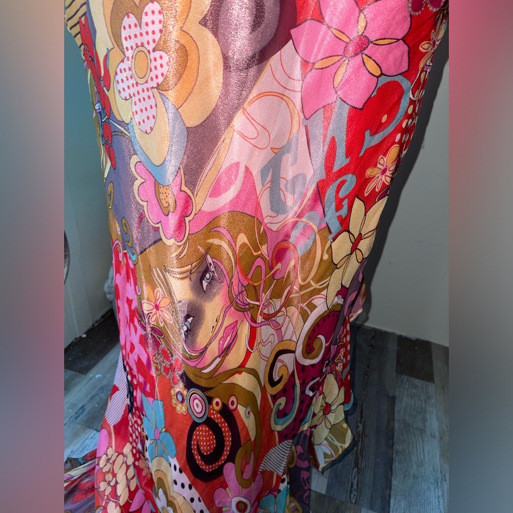 Vintage Colorful Floral Beaded Dress Early 2000’s - Picture 7 of 9
